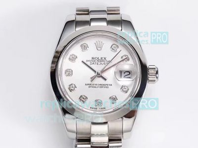 Replica Rolex Datejust White Dial SS Case Watch 28 mm